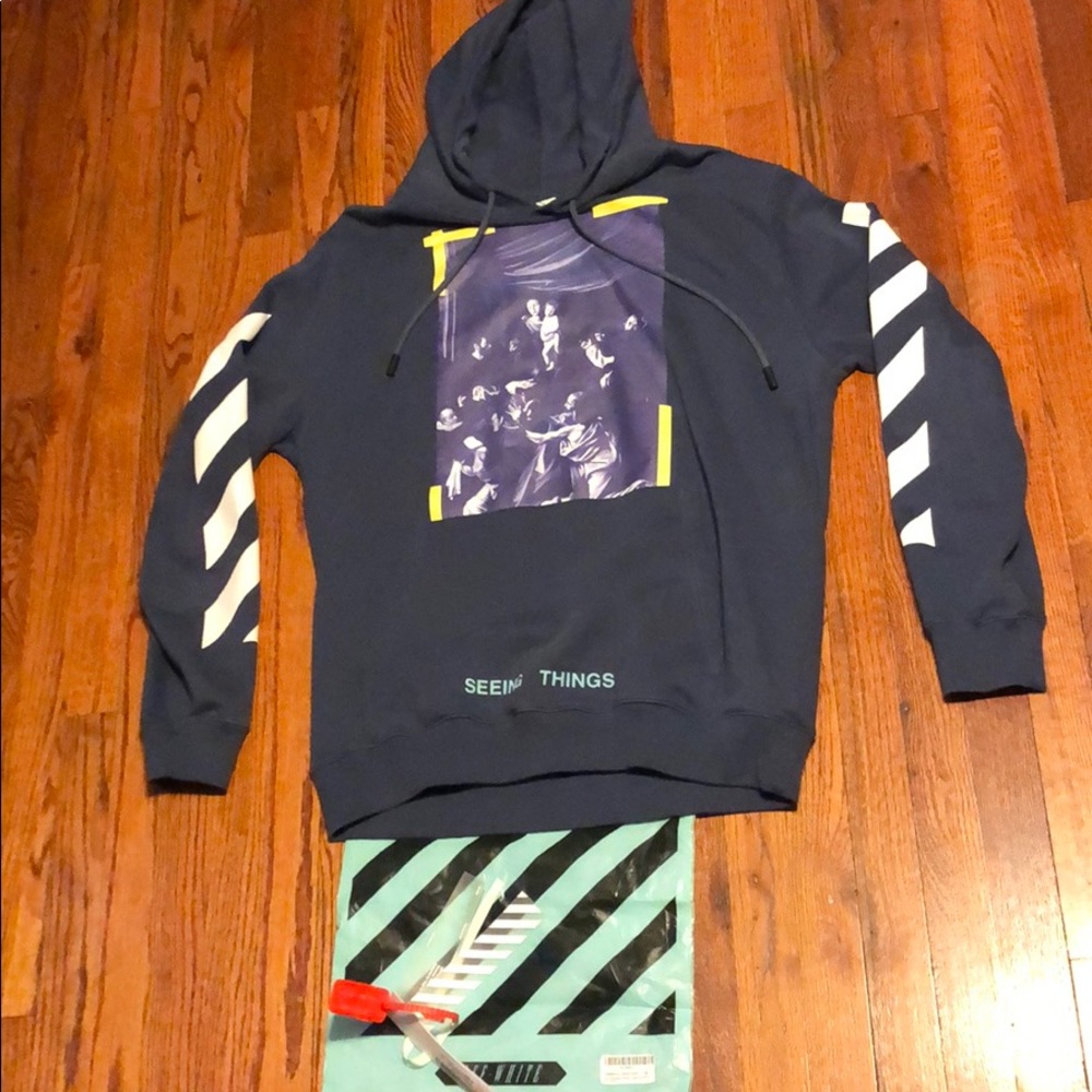 Off White Diag Caravaggio Hoodie 100% authentic XL